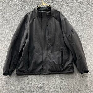 Calvin Klein Men's Black Water Resistant 4 Way Stretch Full Zip Jacket Size 2xl